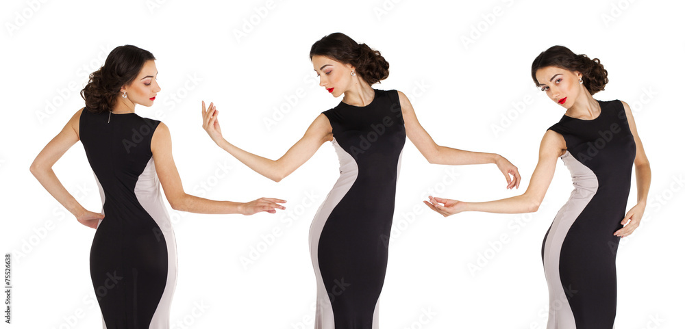 Sexy young woman in long evening dress Sexy young woman in long evening dress