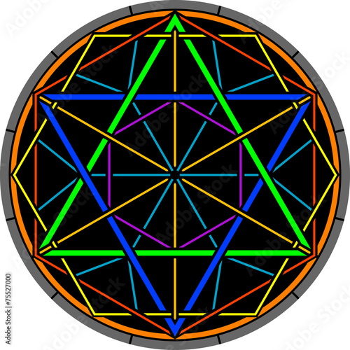 color magic hexagram
