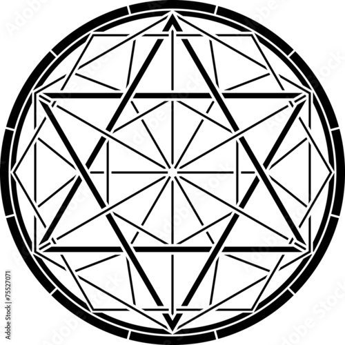 stencil of magic hexagram
