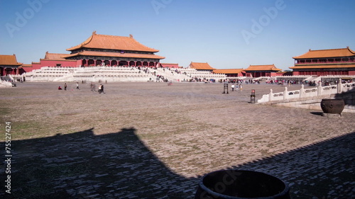 The square and the palace in Forbidden City, Beijing, China photo