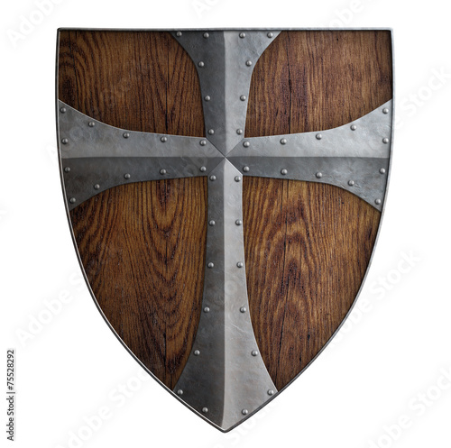 medieval crusader wooden sh...