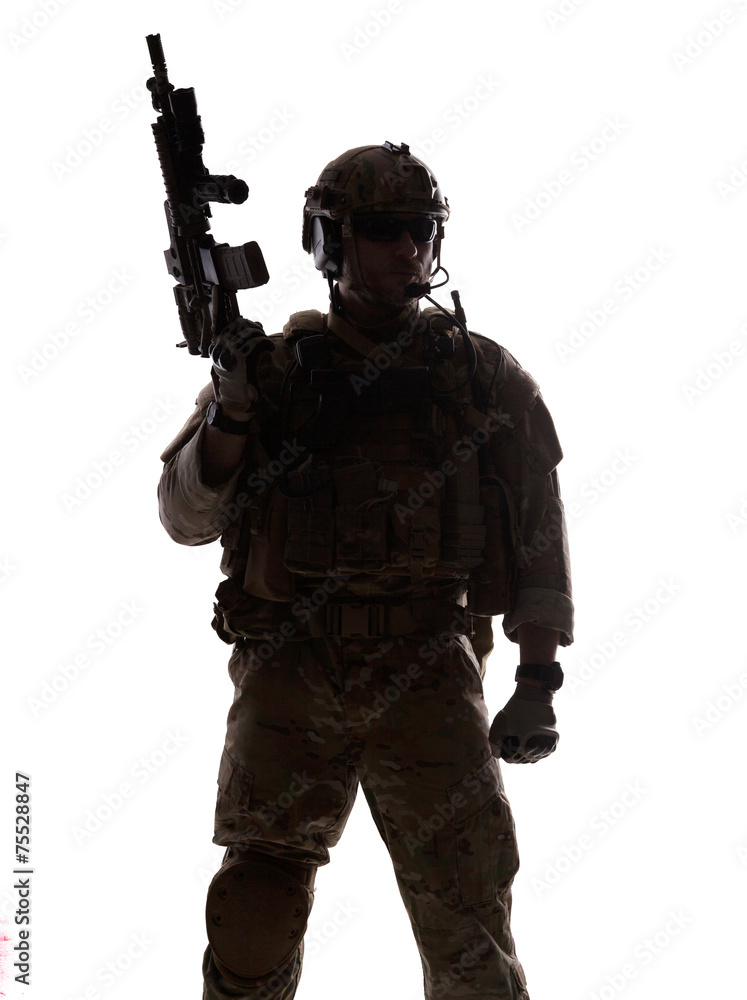 Silhouette of soldier Silhouette of soldier