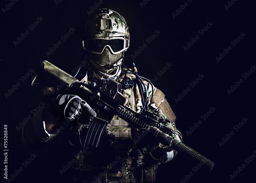 Naklejka premium Special forces soldier