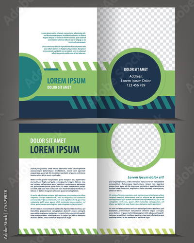 Vector empty brochure print template design