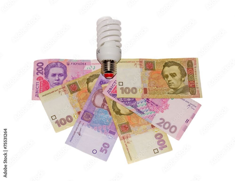 Hryvnia and the lamp