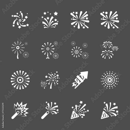 firework icon set 8, vector eps10