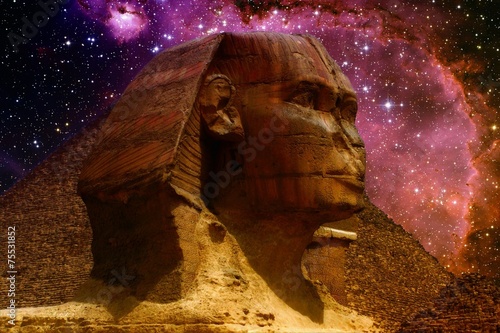 Sphinx and small Magellanic Cloud (Elements of this image furnis