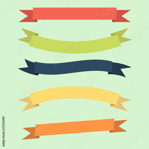 Free Download Ribbons Set, Vector Illustration - GFXLoad