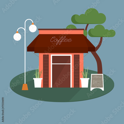 Fototapeta Naklejka Na Ścianę i Meble -  Coffee shop facade