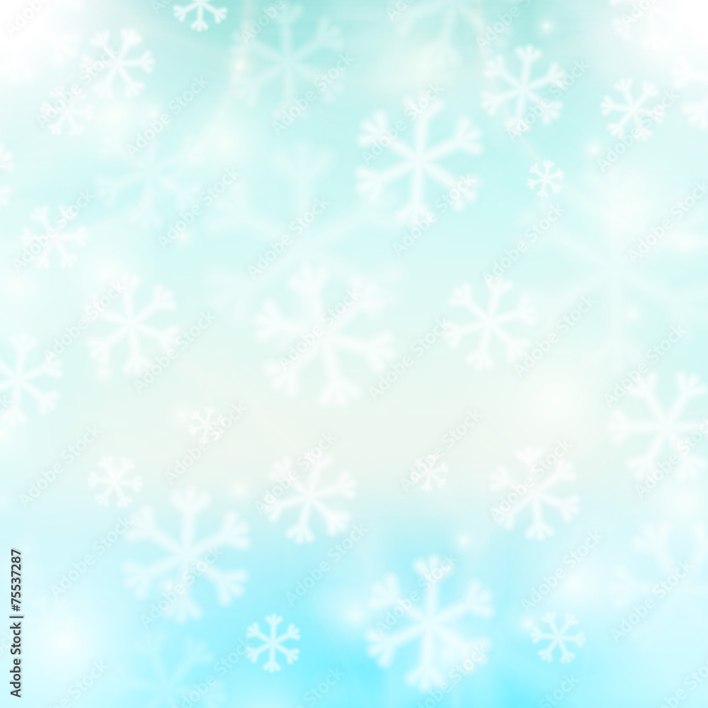 Winter background, snowflakes and soft colors Winter background, snowflakes and soft colors