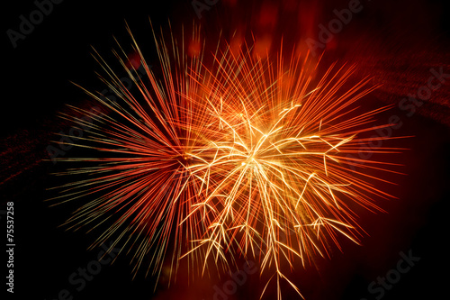 Colorful fireworks and sparkles for celebrating an event