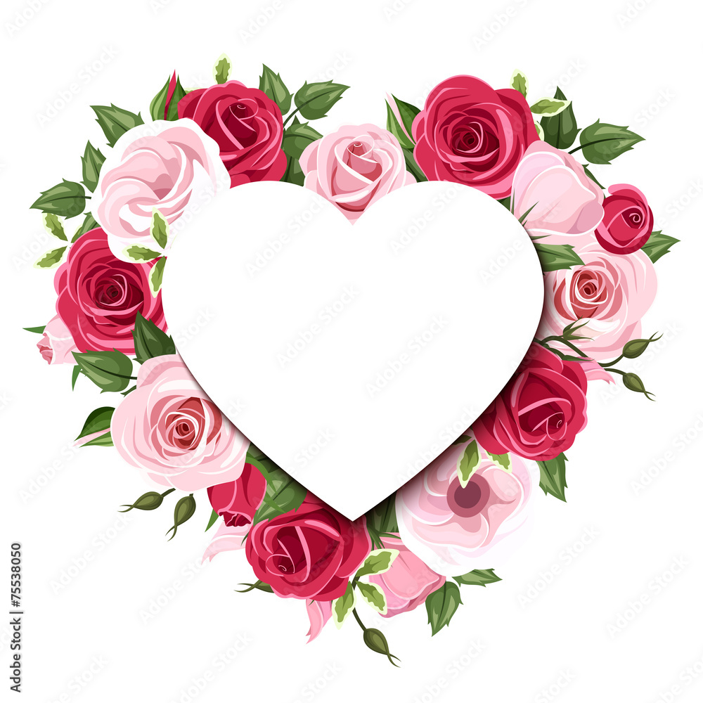 Background with roses and lisianthus flowers. Vector eps-10. Background with roses and lisianthus flowers. Vector eps-10.