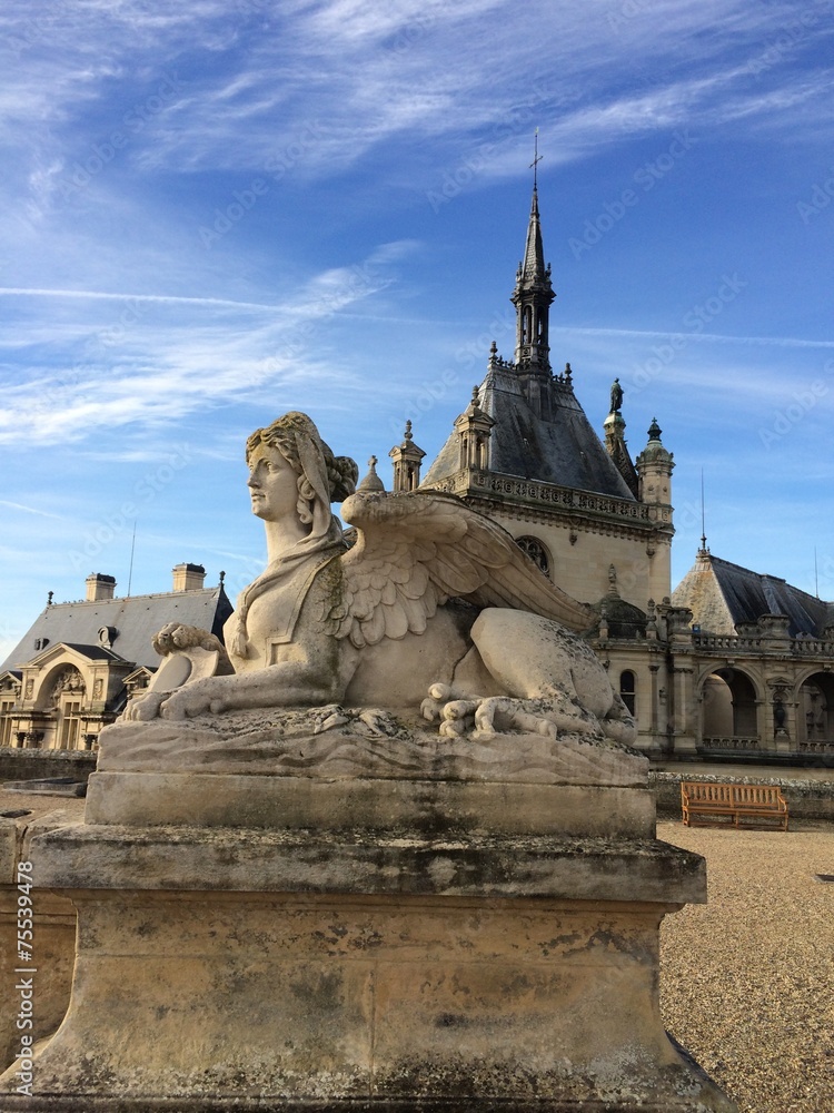 sculpture château de Chantilly