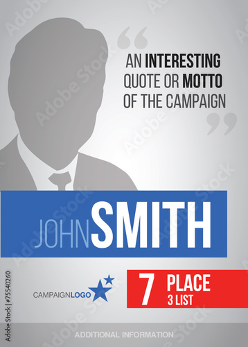 Elections poster template, vector billboard for campaign