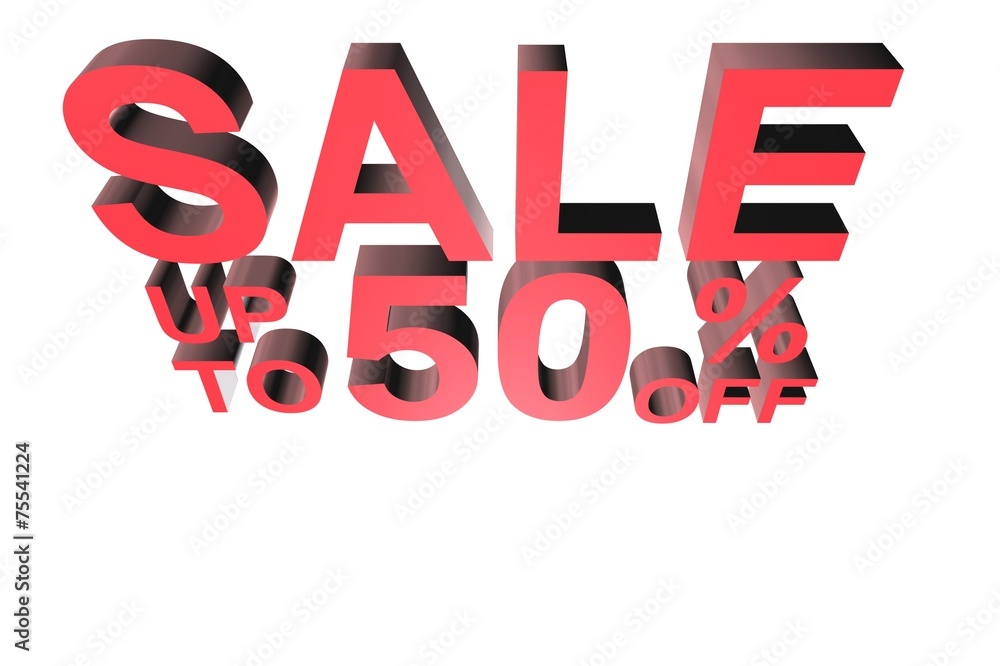 sale discount in 3d text sale discount in 3d text