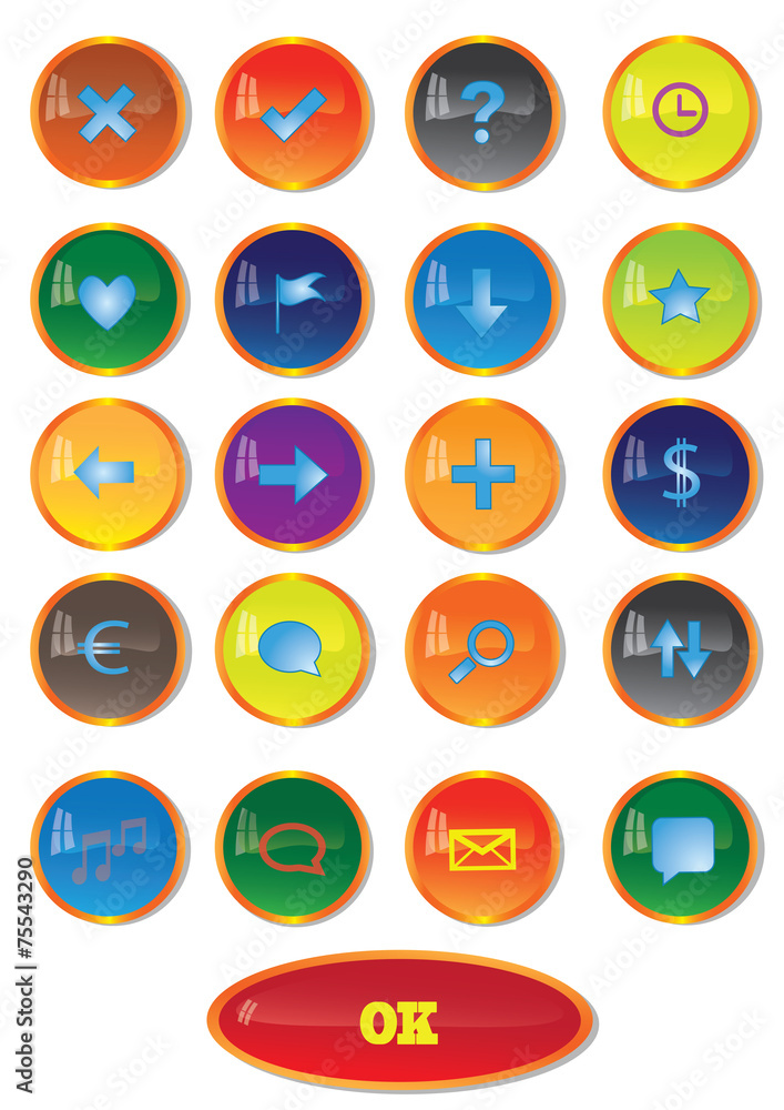 Button set for web design Button set for web design