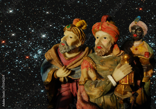 Reyes Magos, Melchor, Gaspar, Baltasar, estrellas, Navidad photo