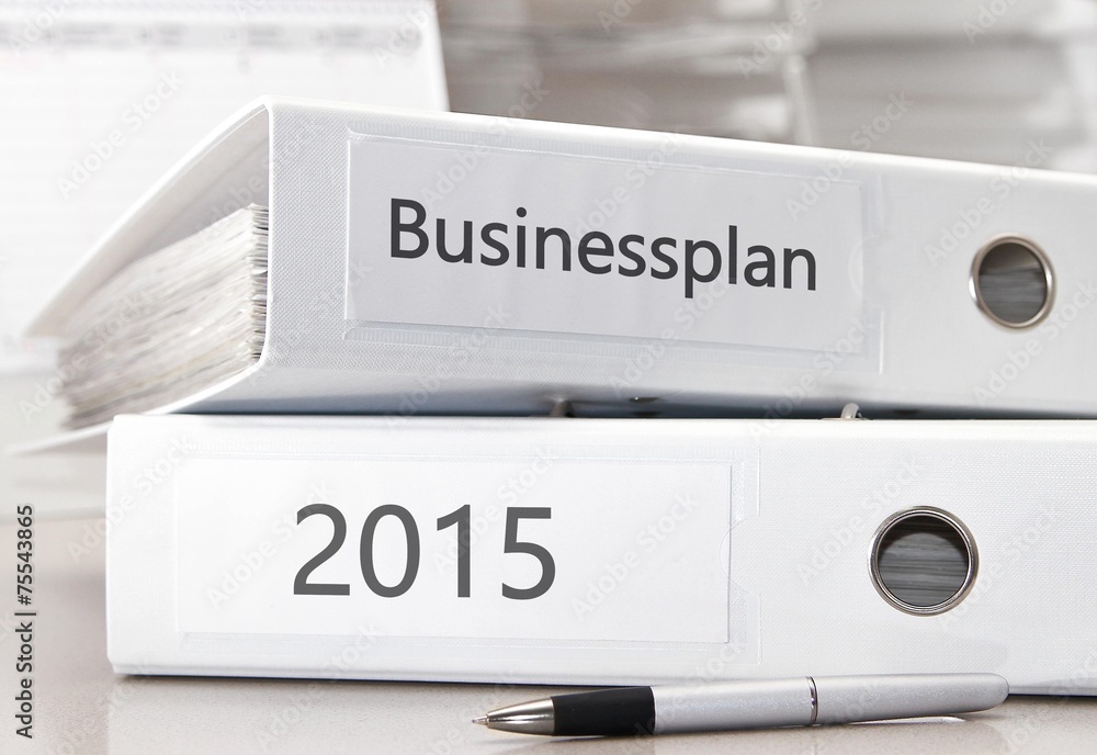Businessplan 2015 in Büroordnern