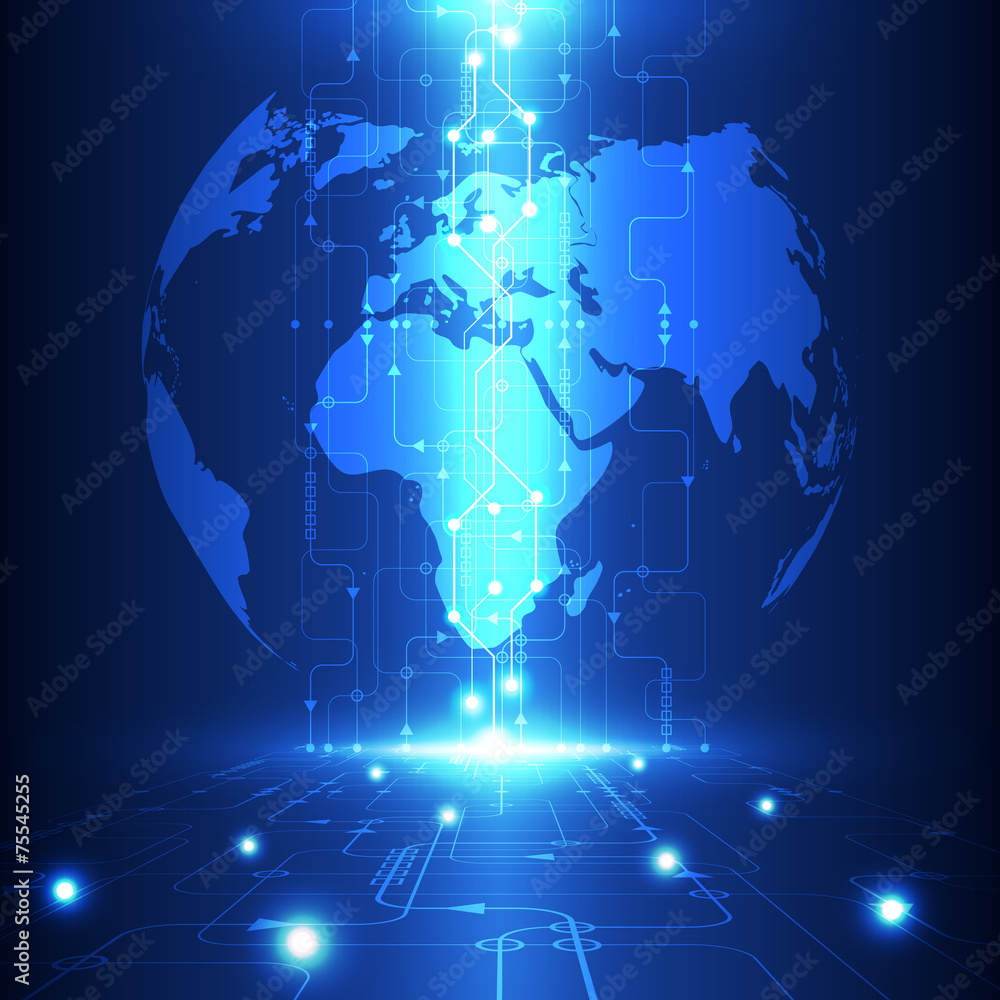 vector abstract global future technology vector abstract global future technology