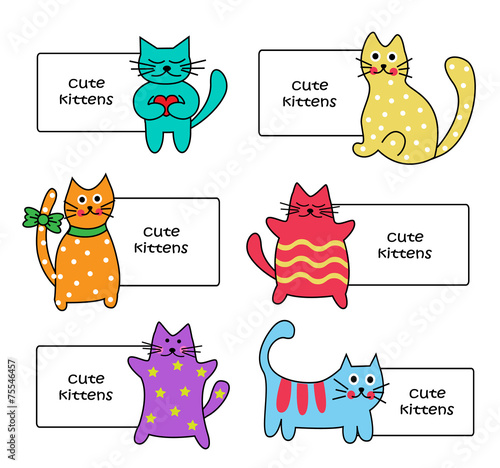 signs with Cartoon kittens