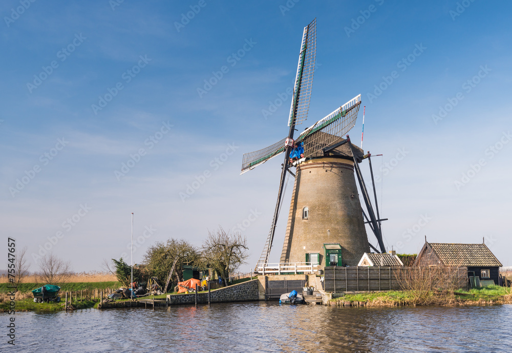 Windmill in Kinderdijk Netherlands