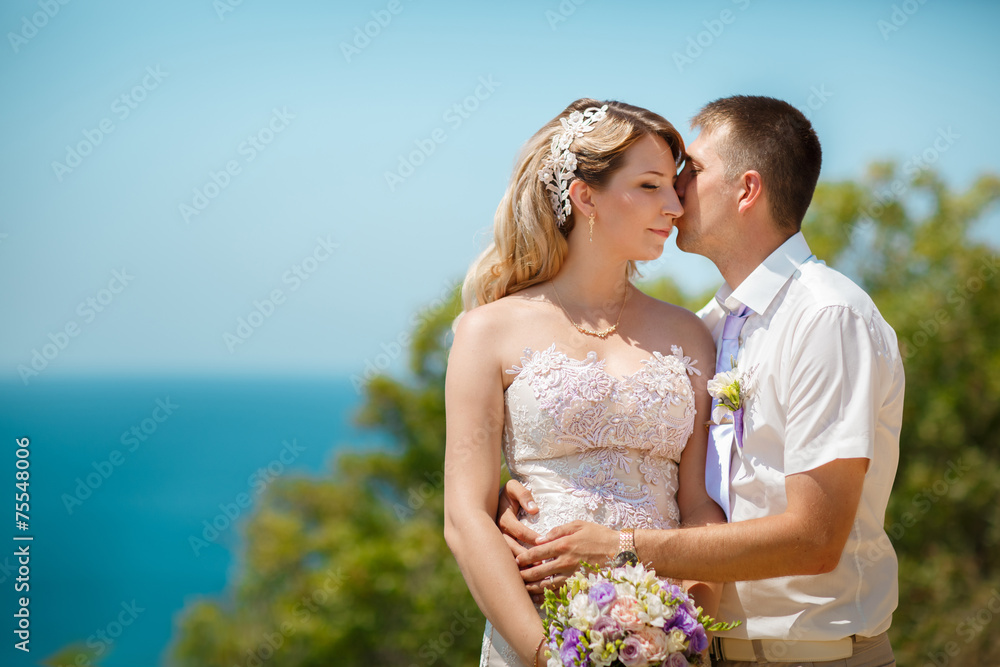 Wedding bride groom outdoors marriage day Wedding bride groom outdoors marriage day