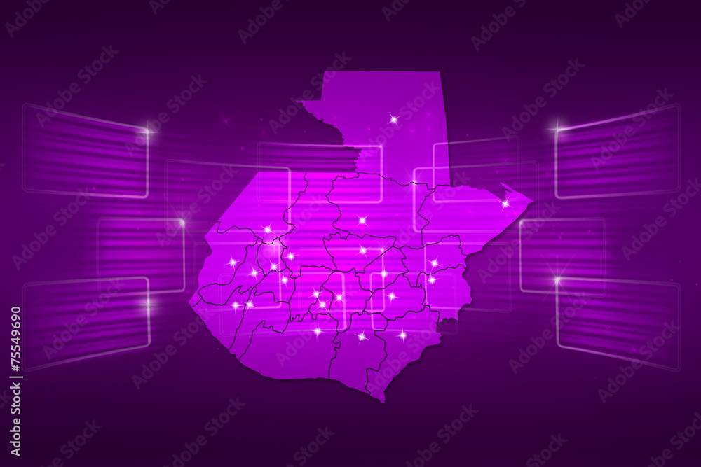 Guatemala Map World map News Communication purple