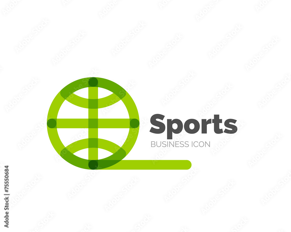 Line minimal design logo ball sports Line minimal design logo ball sports
