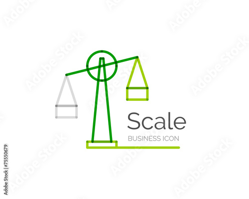 Line minimal design logo scale