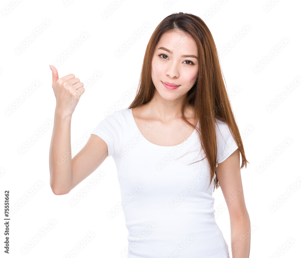 Woman with thumb up Woman with thumb up