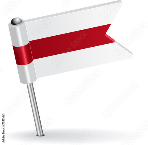 Belarus pin icon flag. Vector illustration