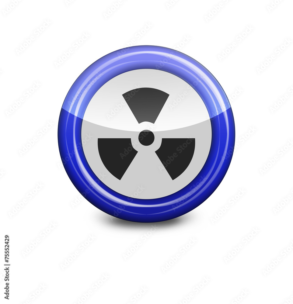 radiation blue icon on white background radiation blue icon on white background