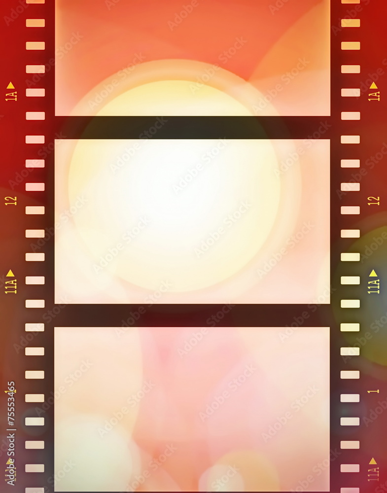 Obraz premium retro color film strip background and texture