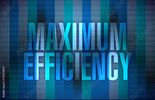 maximum efficiency sign illustration