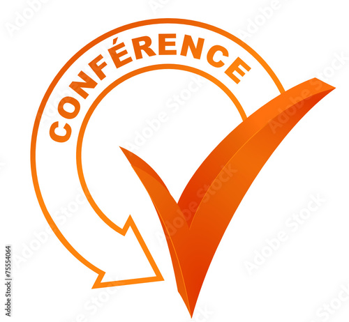 conférence sur symbole validé orange