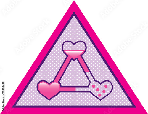 Love Triangle vector artwork