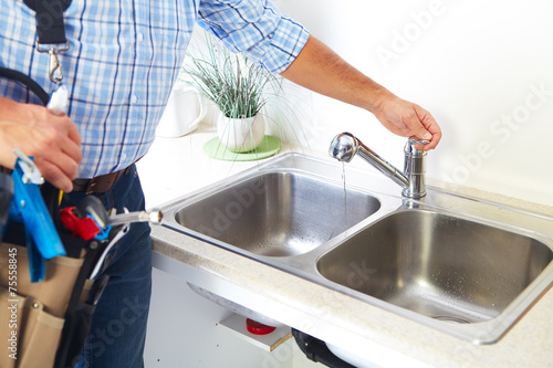 Plumber on the kitchen.