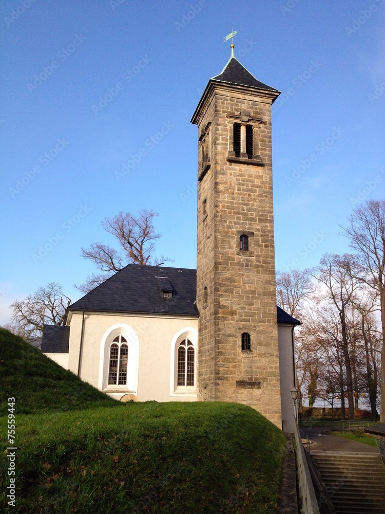Naklejka premium St. Georgs-Kapelle auf der Festung Königstein