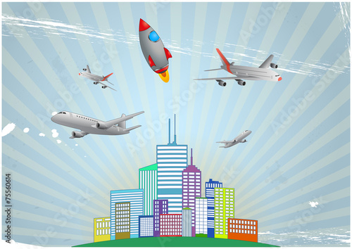 airplane urban