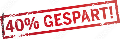 stempel 40% gespart