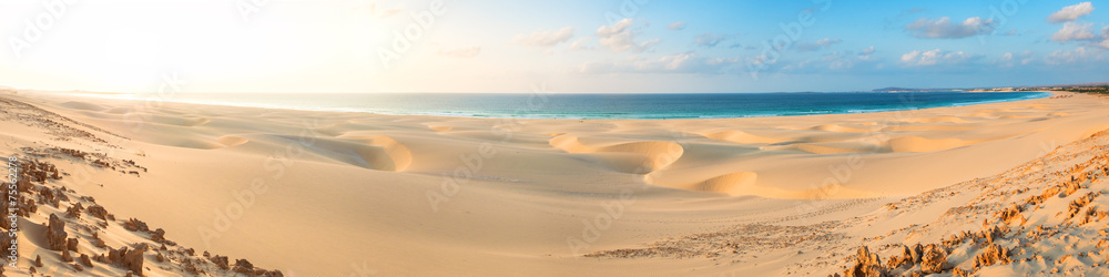 Sand dunes  in Chaves beach Praia de Chaves in Boavista Cape Ver