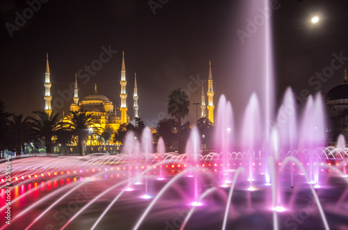 Blue Mosque and fountain, Istanbul, Turkey