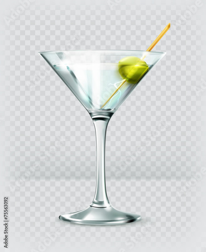 Martini cocktail, vector icon photo