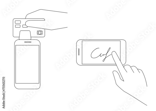 Mobile acquiring with signature