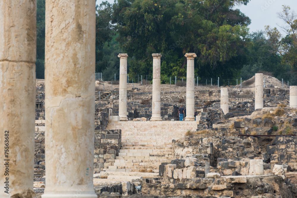 Fototapeta premium View from Silvanus Street in Bet She'an