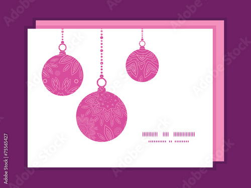Vector pink abstract flowers texture Christmas ornaments