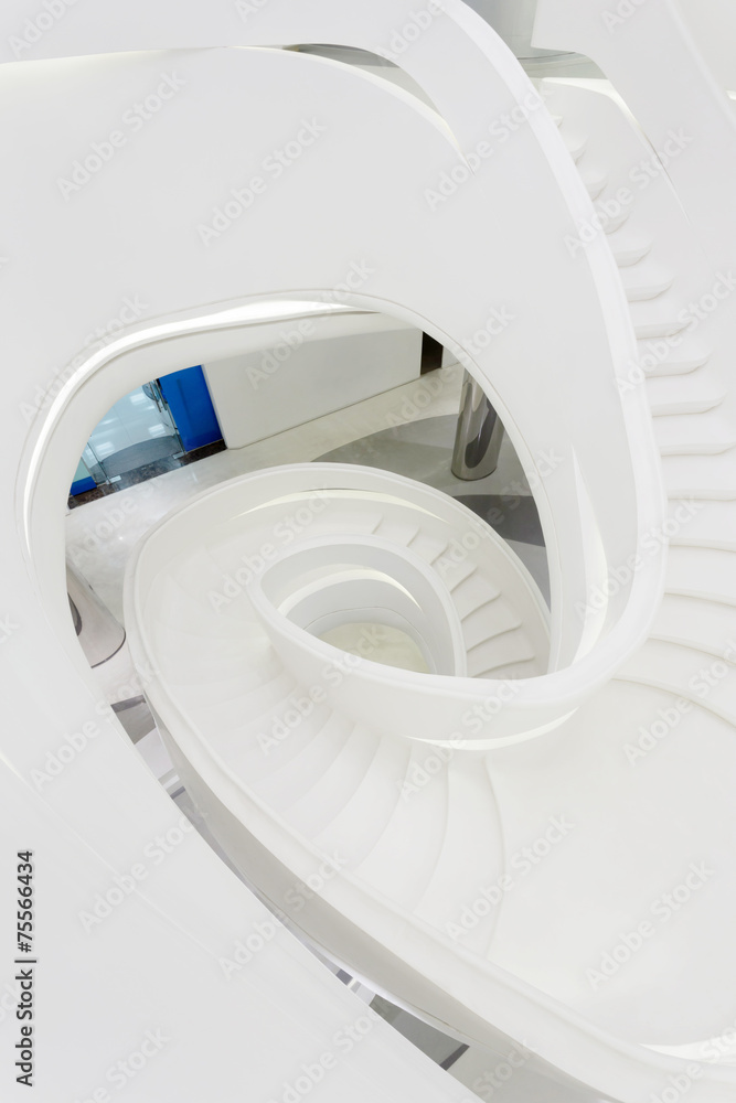 Fototapeta premium futuristc staircase in modern office building interior