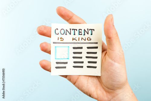 Showing content is king message photo