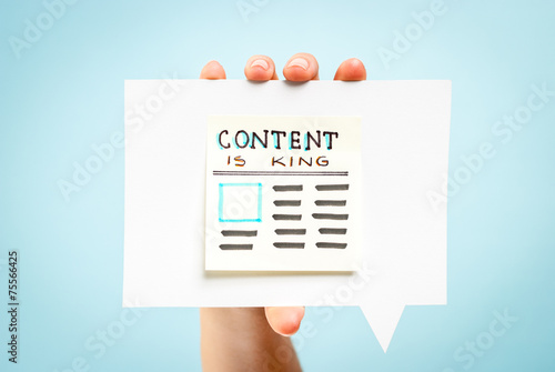 Content is king message concept