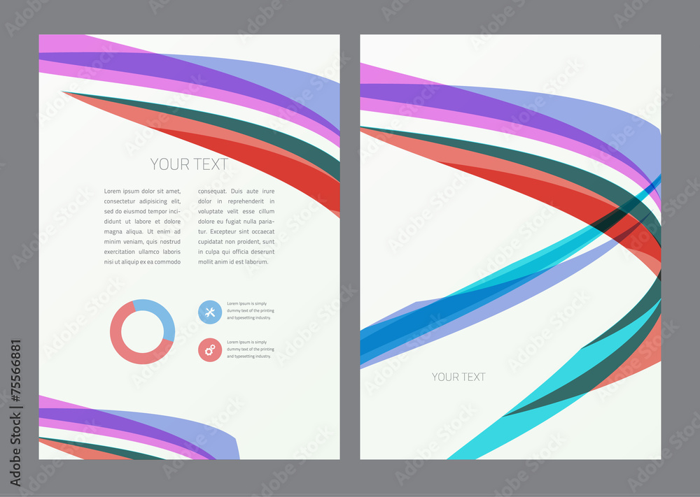 Abstract modern bright multicolored flyer.